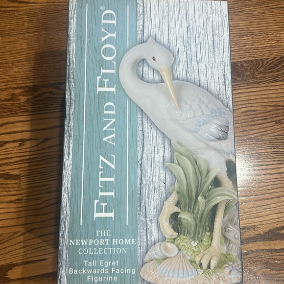 Fitz and Floyd tall Egret backward facing - Picture 1 of 7